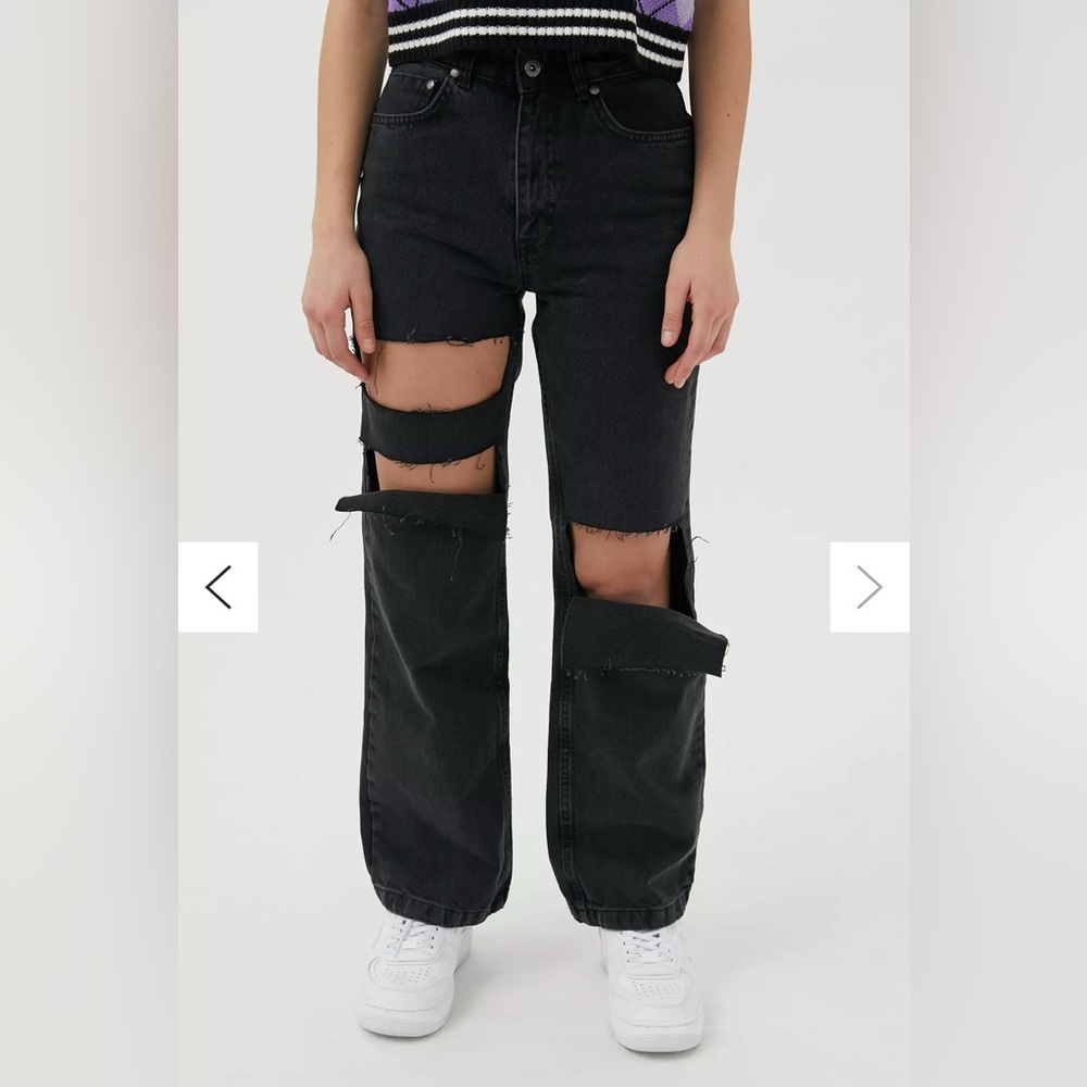 The Ragged Priest Black Awaken Ripped Dad Jeans Size 34